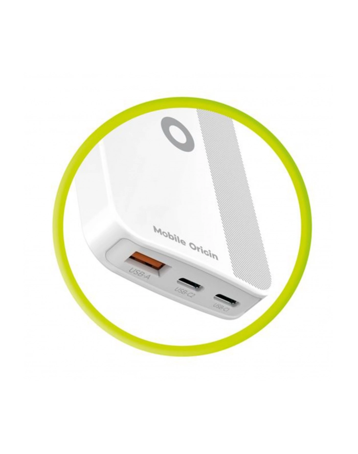 Mobile Origin 65W GaN Slim dual USB-C single USB-A, bialy główny