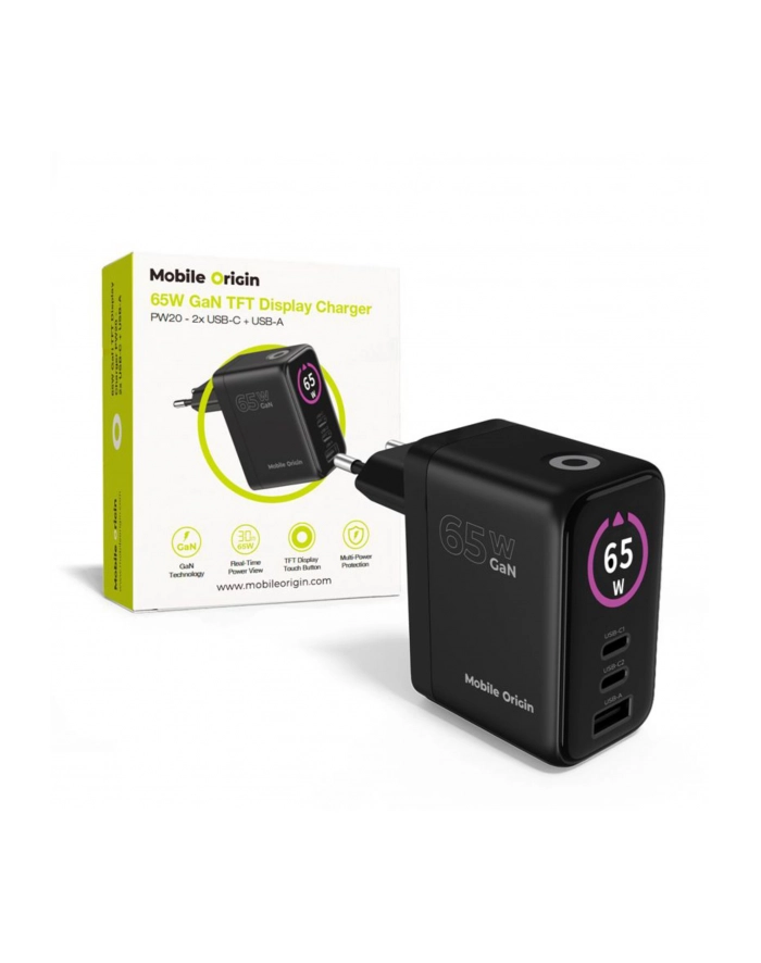 Mobile Origin 65W GaN ladowarka PW20 2x USB-C + USB-A główny