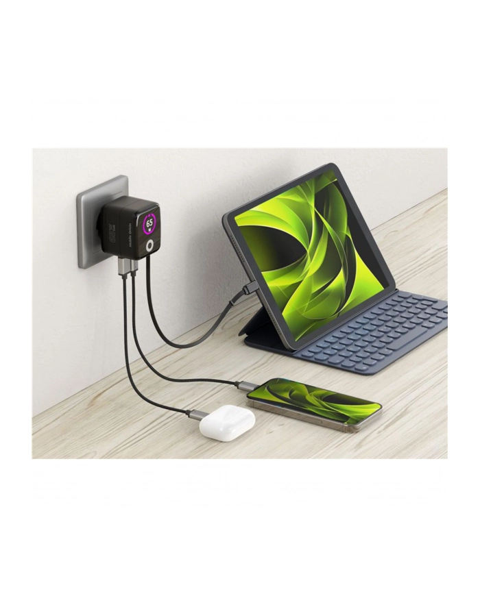 Mobile Origin 65W GaN Charger PW3 USB-C ret. cable 65cm+USB-A główny