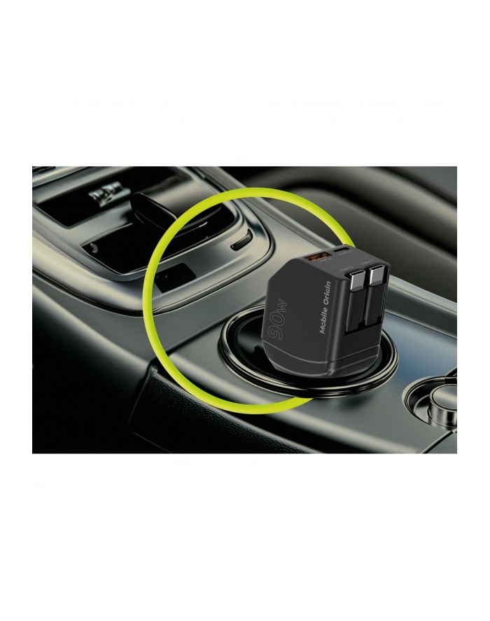 Mobile Origin 90W Car Charger CA22 USB-C+USB-A 2x cable 60cm główny