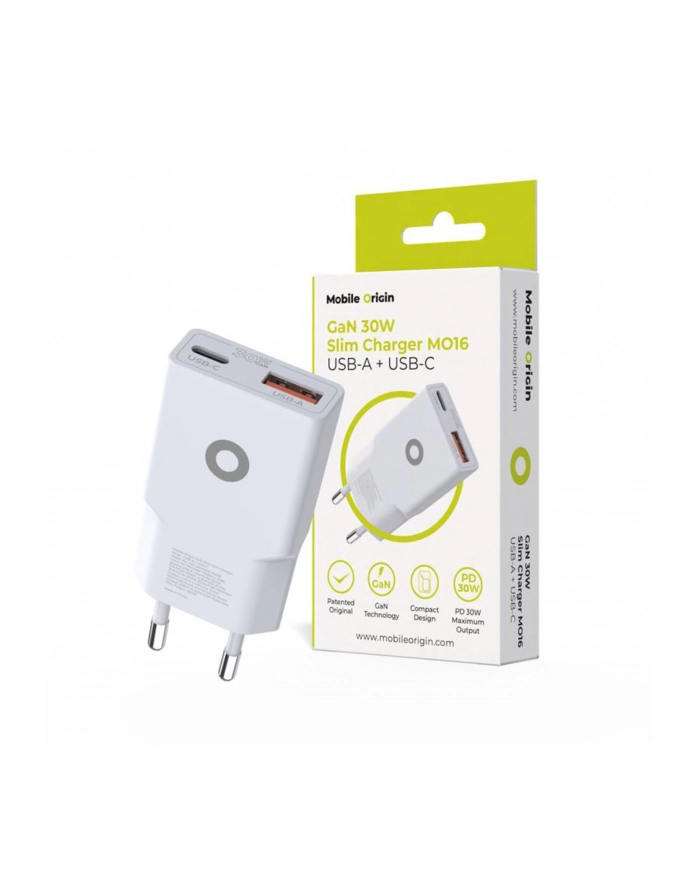 Mobile Origin 30W Slim ladowarka TÜV MO16 USB-A + USB-C główny