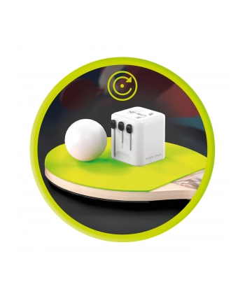 Mobile Origin Travel adapter PW30 EU/UK/US/AUS, bialy