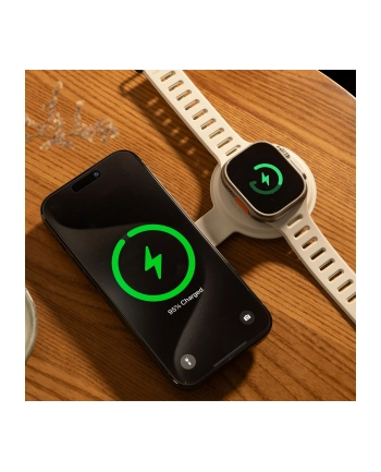 Native Union Voyage 2-w-1 Qi2 Foldable Wireless Charger Sand