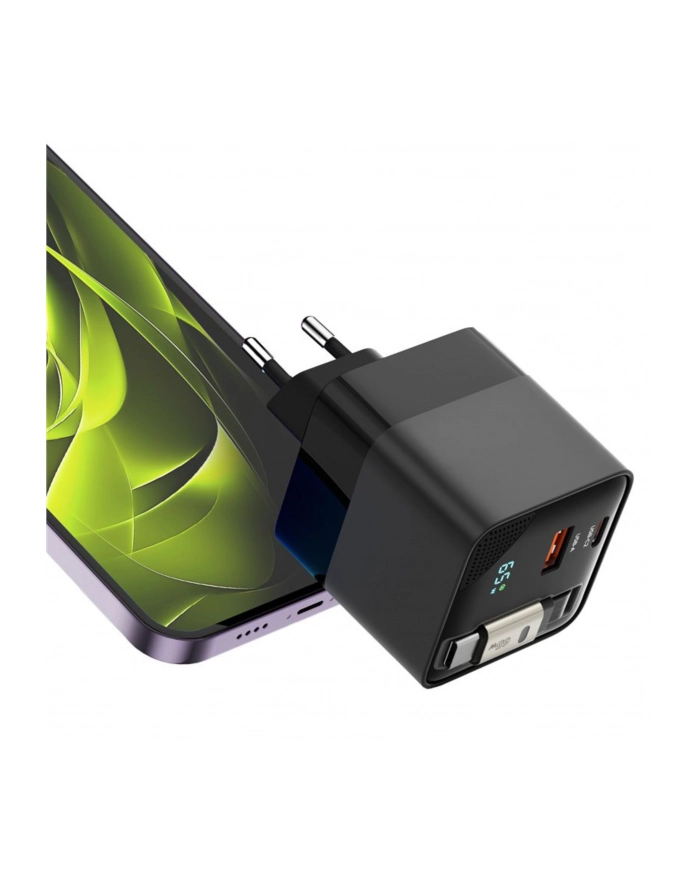 Mobile Origin 65W GaN Charger USB-C retra. cable + USB-A 75cm główny