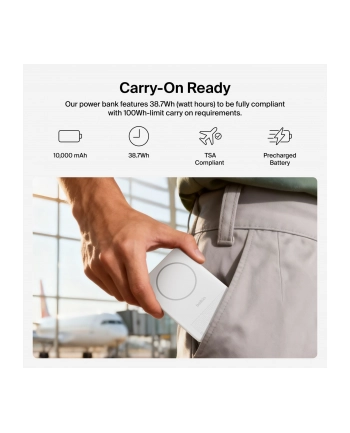 Belkin BoostCharge Slim 15W Qi2 magn.Powerb. 10000mAh BPD016hqWH