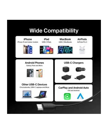 Belkin BOOSTCHARGE gefl.Kab. 60W USB-C/USB-C 2m czar.CAB024hq2mBK nr 2