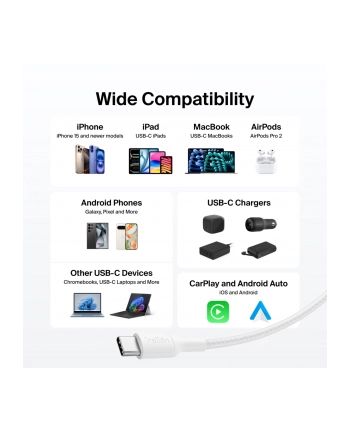 Belkin BOOSTCHARGE gefl.Kab. 60W USB-C/USB-C 2m bial CAB024hq2mWH nr 2