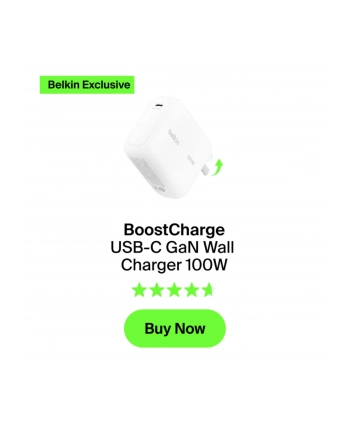 Belkin BOOSTCharge 100W USB-C GAN Wtyczka ws. WCH025kqWH nr 1