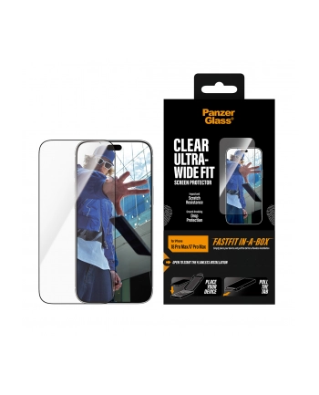 PanzerGlass Displays. iP 17/18 pro Max Ultra Wide FastFit Box nr 2