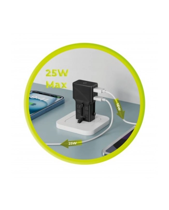 Mobile Origin Travel adapter 25W EU/US/UK/AU, bialy