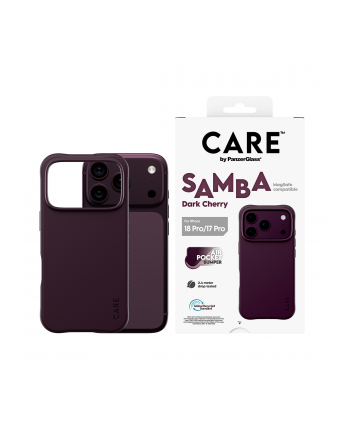 CARE by PanzerGlass Samba etui iP17/18 Pro Dark Cherry MS
