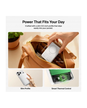 Belkin BoostCharge Slim 10000mAH mag.Powerb. 7,5W biały BPD015hqWH
