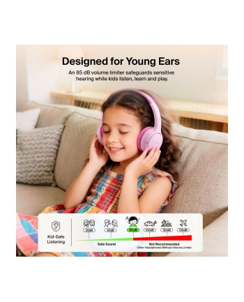 Belkin Soundform Mini 2 Bezprze. On-Ear dzieci roz AUD012hqPK nr 2