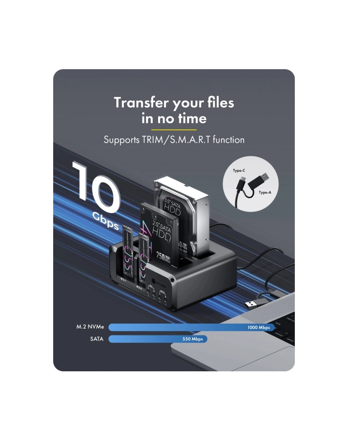 ICY BOX Club Case 2925 4-Bay korpus 2x NVMe 2x SATA główny