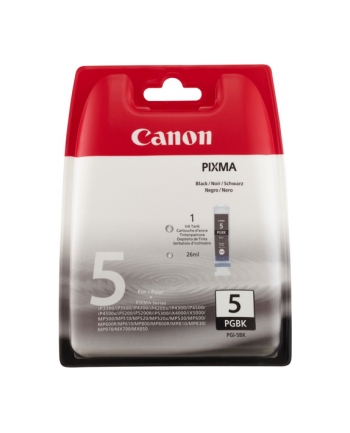 Tusz Canon PGI5BK black pigment BLISTER with security | 26ml | iP3300/4200/4300/ nr 2