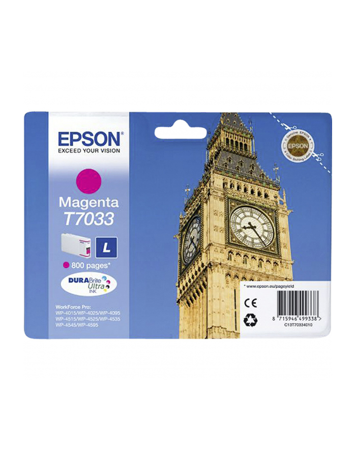 Tusz Epson T703 magenta L | 800str | WP4000/4500 główny