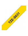 Taśma Brother 12mm BLACK ON YELLOW - nr 22