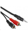 PREMIUMCORD Kabel audio 3,5mm Jack - 2x Cinch 5m (M/M, stereo) - nr 1