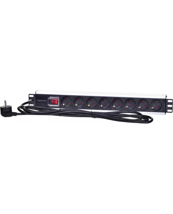Intellinet BLACK listwa zasilająca rack 19'' 230V/10A 8xEURO 3m