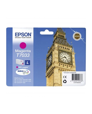 Tusz Epson T703 magenta L | 800str | WP4000/4500 nr 1