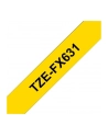 Taśma Brother 12mm BLACK  ON YELLOW FLEXIBLE ID - nr 42