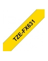 Taśma Brother 12mm BLACK  ON YELLOW FLEXIBLE ID - nr 43