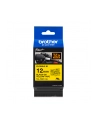 Taśma Brother 12mm BLACK  ON YELLOW FLEXIBLE ID - nr 6