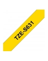Taśma Brother 12mm BLACK ON YELLOW - nr 25