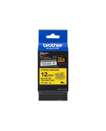 Taśma Brother 12mm BLACK ON YELLOW nr 1