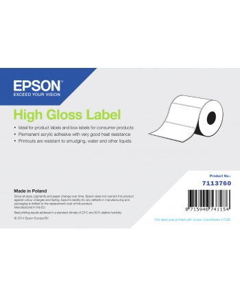 Epson High Gloss Label - Continuous Roll: 102Mm X 33M (7113760) nr 1