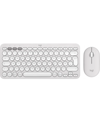 Logitech 920-012204 klawiatura Dołączona myszka Uniwersalne RF Wireless + Bluetooth QWERTZ Niemiecki Biały (920012204) nr 1