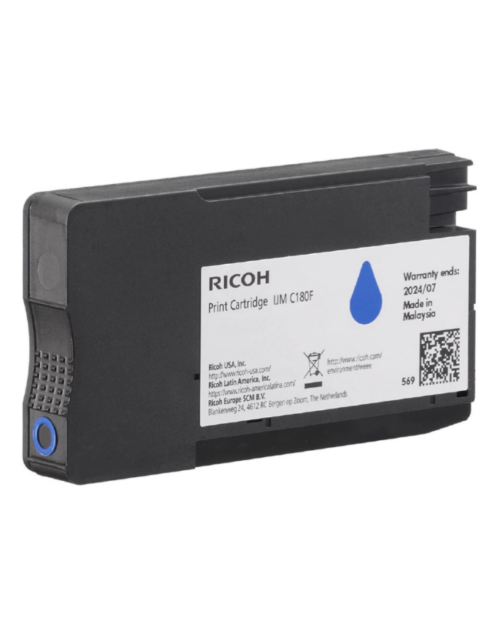 Toner oryginalny Ricoh 408518 Cyjan (444713) główny