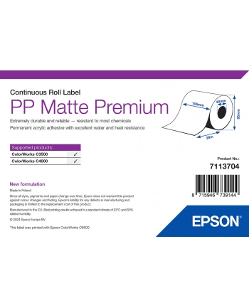 Epson Etykieta Foliowa Ciągła, 105Mm X 29M Do Drukarek Colorworks 7113704 nr 2