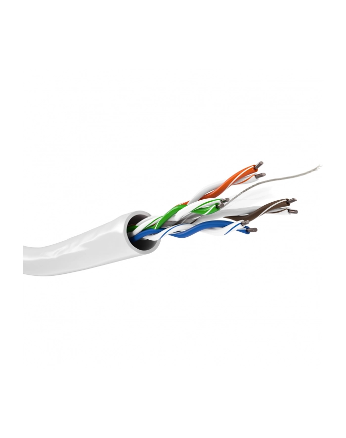 Pro CAT 6 internetowy osłona U/UTP biały 305 m - CCA cop (4040849942204) główny