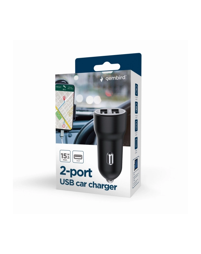 Gembird Usb 2 Portowa 3 1 A Czarna główny