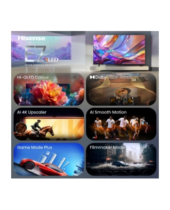 Telewizor QLED Hisense 43E7S 43 cale 4K UHD nr 2