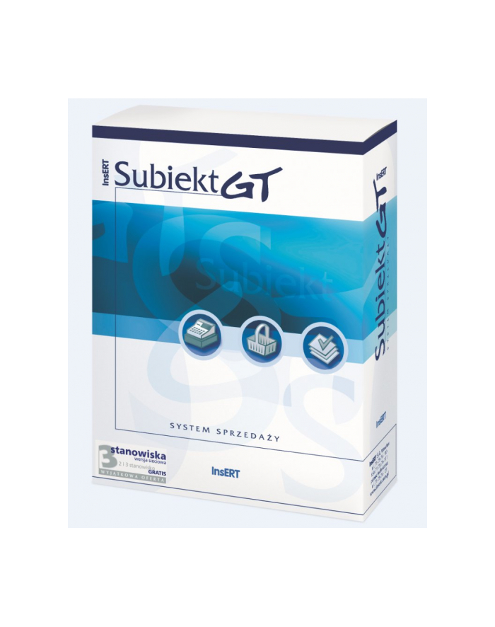 Program Insert Subiekt GT (system sprzedaży) - 3 stanowiska, wersja PEŁNA BOX główny