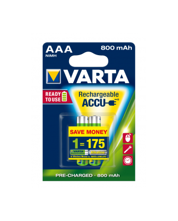 Akumulatorki VARTA Longlife Accu 800mAh HR03/AAA 2szt