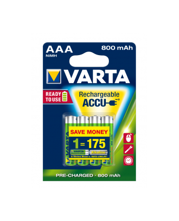 Akumulatorki VARTA Longlife Accu 800mAh HR03/AAA 4szt