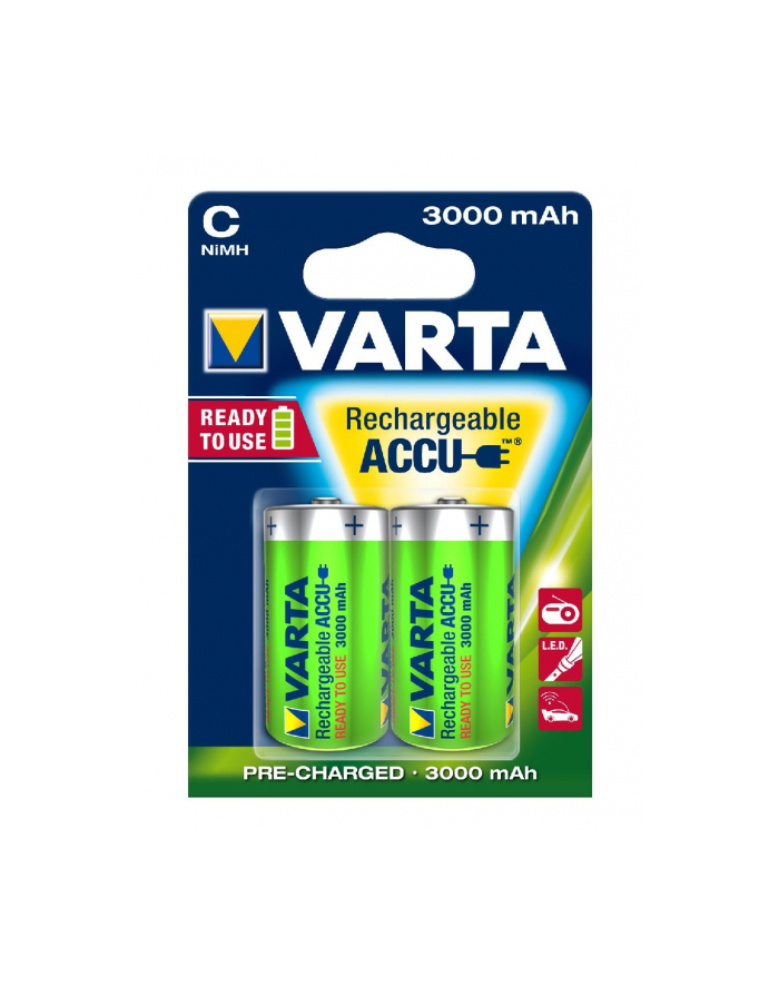 Akumulatorki VARTA Power Accu 3000mAh HR14/C 2szt główny