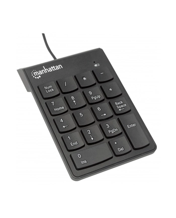 Manhattan Klawiatura numeryczna Ultra Slim USB czarna