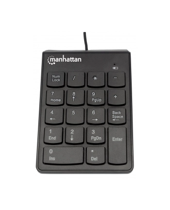 Manhattan Klawiatura numeryczna Ultra Slim USB czarna