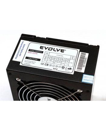 Zasilacz EVOLVE Pulse 550W, ATX 2.2, silent, 12cm fan, pas. PFC, 4xSATA, 1x PCIe, 6+2, czarny (EP550PP12R)