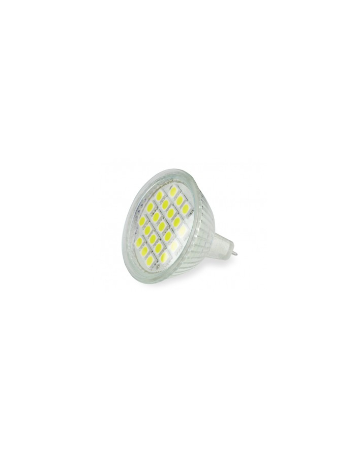 Whitenergy żarówka LED| GU5.3 | 21 SMD 5050 | 3W| 12V| ciepła biała| reflektor główny