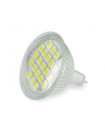 Whitenergy żarówka LED| GU5.3 | 21 SMD 5050 | 3W| 12V| ciepła biała| reflektor nr 1