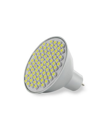Whitenergy żarówka LED| GU5.3 | 80 SMD 3528 | 4W | 12V| ciepła biała | reflektor