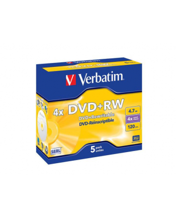 DVD+RW Verbatim [ jewel case 5 | 4.7GB | 4x ]