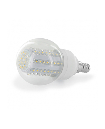 Whitenergy żarówka LED| E14 | 80 LED| 4W | 230V | barwa ciepła biała| kula B60