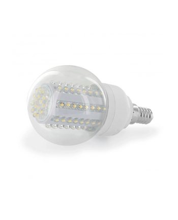 Whitenergy żarówka LED| E14 | 80 LED| 4W | 230V | barwa ciepła biała| kula B60 nr 1
