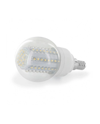 Whitenergy żarówka LED| E14 | 80 LED| 4W | 230V | barwa ciepła biała| kula B60 nr 2